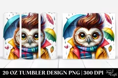 Goofy Owl Raincoat Pose | 20 oz Tumbler Product Image 1
