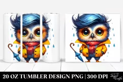 Goofy Owl Raincoat Pose | 20 oz Tumbler Product Image 1