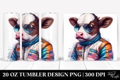 Colorful Baby Cow Racer Suit. 20 Oz Tumbler Design Product Image 1