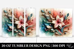Wooden Iris Abstract Clipart, 20 Oz Tumbler Product Image 1