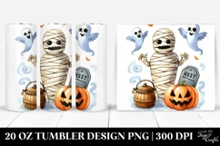 Very Simple Funny Halloween Mummy's Tomb 20 Oz Tumbler Product Image 1