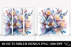 Abstract Pastel Glossy Freesia Tumbler Product Image 1