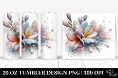 Abstract Pastel Glossy Freesia Tumbler Product Image 1