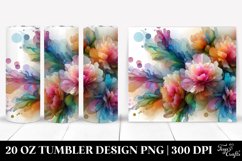 Abstract Vibrant Pastel Peonies Tumbler Product Image 1