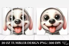Cute White Dog | 20 Oz Tumbler Product Image 1