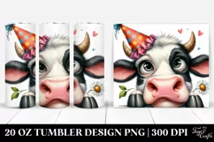 Colorful Cow Portrait | 20 Oz Tumbler Product Image 1