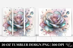 Abstract Shiny Rose Clipart 20 Oz Tumbler Product Image 1