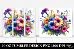 Colorful Petunia Bouquet | Tumbler Product Image 1