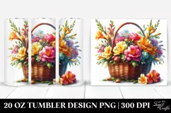 Colorful Freesia Basket | Tumbler Product Image 1