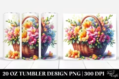 Colorful Freesia Basket | Tumbler Product Image 1