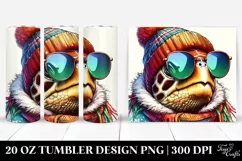 Quirky Turtle Portrait | 20 oz Tumbler Product Image 1