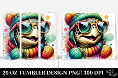 Quirky Turtle Portrait | 20 oz Tumbler Product Image 1