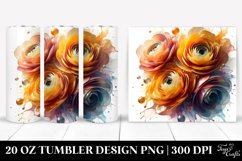 Colorful Ranunculus Abstract | 20 Oz Tumbler Product Image 1