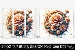 Abstract Wooden Small Stained Carnation | 20 Oz Tumbler Product Image 1