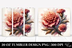 Abstract Wooden Small Stained Carnation | 20 Oz Tumbler Product Image 1