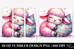 Cuddling Baby Lamb | 20 Oz Tumbler Product Image 1