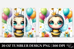 Colorful Cute Baby Bee | 20 Oz Tumbler Product Image 1