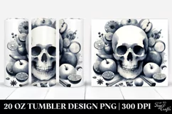 Simple Washed Watercolor with Skull | 20 oz Tumbler Product Image 1