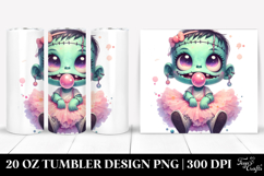 Frankenstein Kid in Tutu 20 Oz Tumbler Product Image 1