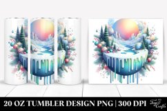 Colorful Watercolor Winter Scene Clipart Product Image 1