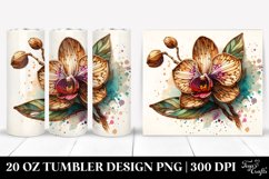 Detailed Wooden Orchid | Tumbler Product Image 1
