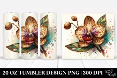 Detailed Wooden Orchid | Tumbler Product Image 1