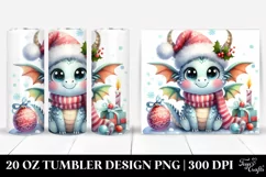 Goofy Baby Dragon with Christmas Decorations 20 Oz Tumbler Product Image 1