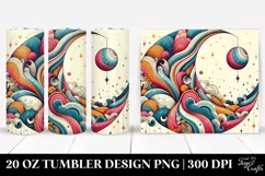 Retro Colorful Moon Whimsical 20 oz Tumbler Product Image 1
