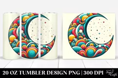 Retro Colorful Moon Whimsical 20 oz Tumbler Product Image 1