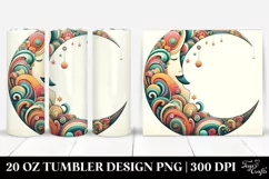 Retro Colorful Moon Whimsical 20 oz Tumbler Product Image 1