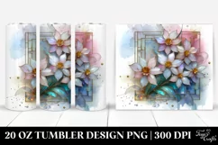 Abstract Shiny Narcissus Clipart 20 Oz Tumbler Product Image 1