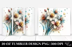Abstract Pastel Narcissus 20 Oz Tumbler Product Image 1
