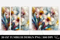 Abstract Pastel Narcissus 20 Oz Tumbler Product Image 1