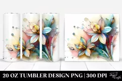 Abstract Pastel Narcissus 20 Oz Tumbler Product Image 1