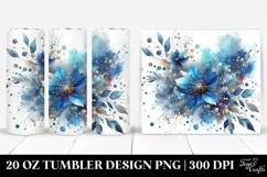 Blueis Watercolor Splash | 20 Oz Tumbler Product Image 1