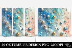 Colorful Gliterry Blue Background Tumbler | 20 Oz Tumbler Product Image 1