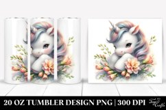 Cute Unicorn Pastell Freesia | 20 Oz Tumbler Product Image 1