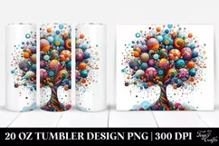 Colorful Whimsical Tree Tumbler | 20 oz Tumbler Product Image 1