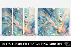 Colorful Gliterry Blue Background Tumbler | 20 Oz Tumbler Product Image 1