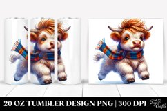 Cute Highland Cow Running | 20 oz Tumbler Product Image 1