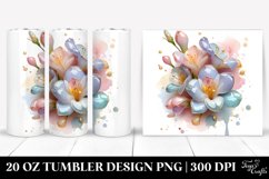 Abstract Pastel Glossy Freesia Tumbler Product Image 1