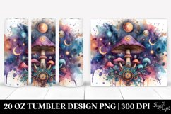 Vibrant Magical Mushroom Clipart 20 Oz Tumbler Product Image 1
