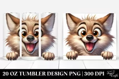 Colorful Crazy Funny Coyote | 20 Oz Tumbler Product Image 1