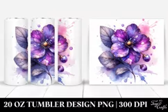 20 Oz Tumbler Sublimation | Shiny Violet Material with Product Image 1