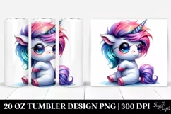 Funny Cute Unicorn 20 Oz Tumbler Product Image 1