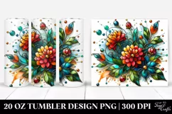 20 Oz Tumbler Sublimation | Glossy Colorful Stained with Product Image 1