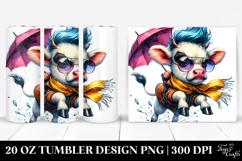 Cute Baby Cow Jumping | 20 oz Tumbler Product Image 1