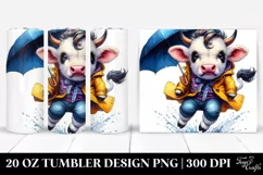 Cute Baby Cow Jumping | 20 oz Tumbler Product Image 1