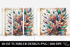 Wooden Stained Lobelia | 20 oz Tumbler Product Image 1