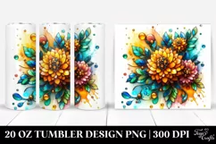 20 Oz Tumbler Sublimation | Glossy Colorful Stained with Product Image 1
